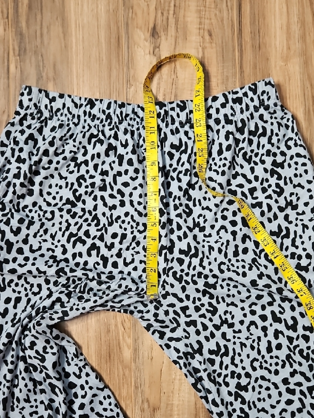 Tugege Leopard Print Short Sleeve Pajama Set - Black on White 12/14 - Picture 13 of 15